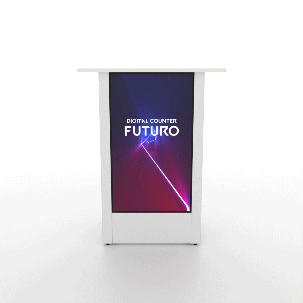 Digital Counter Futuro 32" Vertikal Nür Gehause Weiß – Bild 4