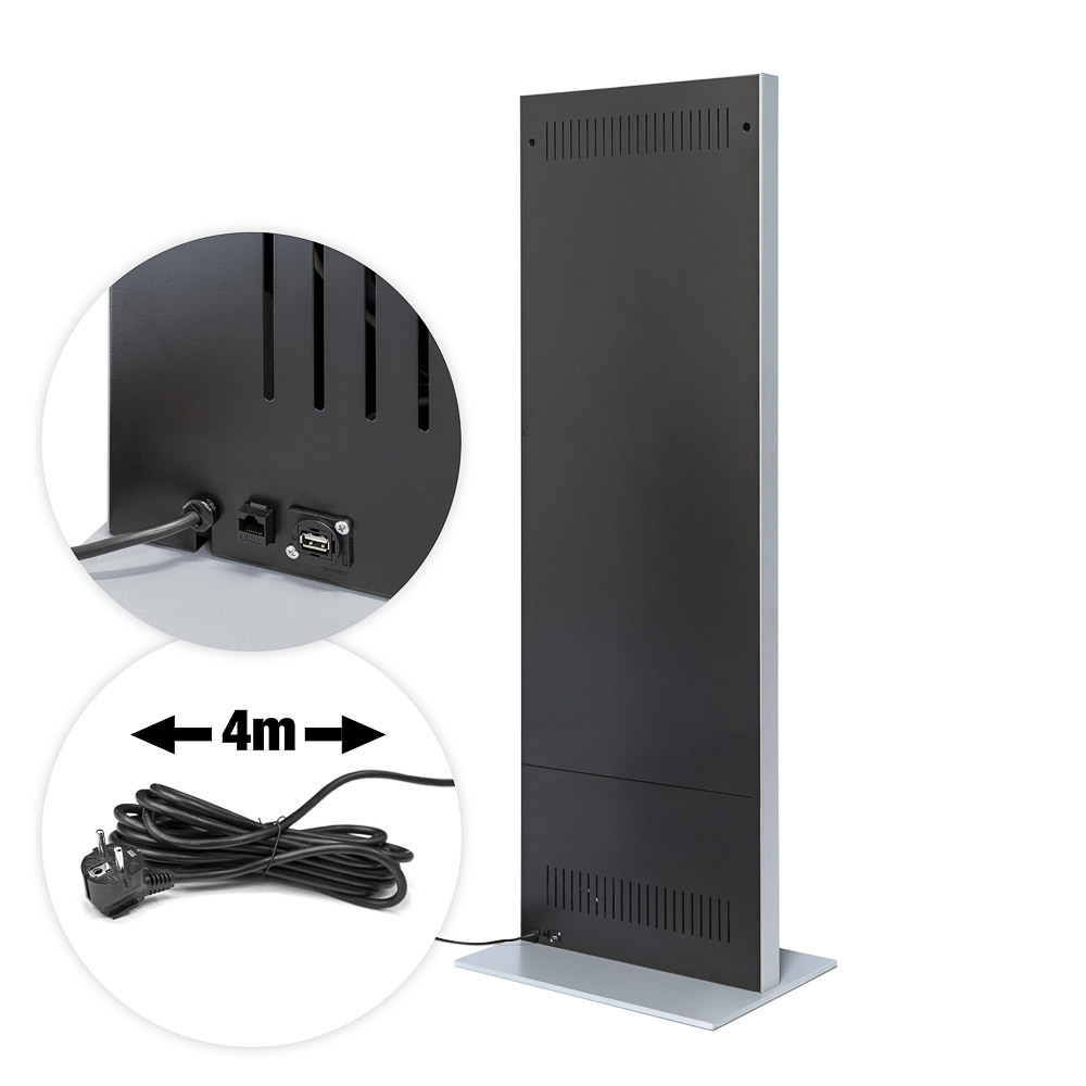 Digitale Infostele Slim Mit 43" Samsung-Bildschirm und Touch-Folie – Bild 5