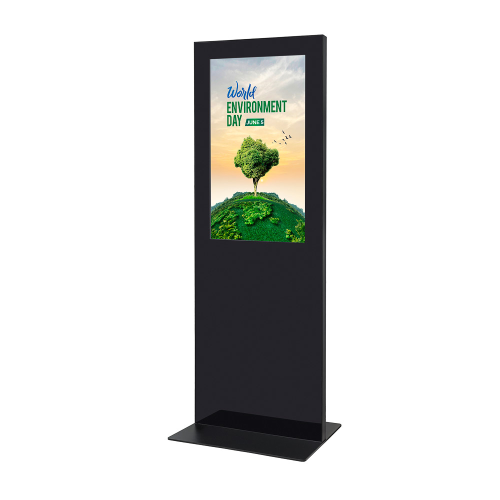 Digitale Infostele Slim Schwarz 43" mit Samsung-Bildschirm