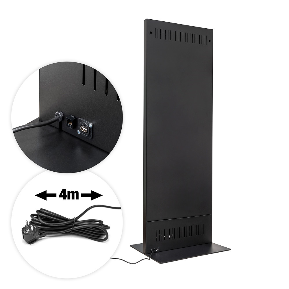 Digitale Infostele Slim Schwarz 43" mit Samsung-Bildschirm – Bild 9