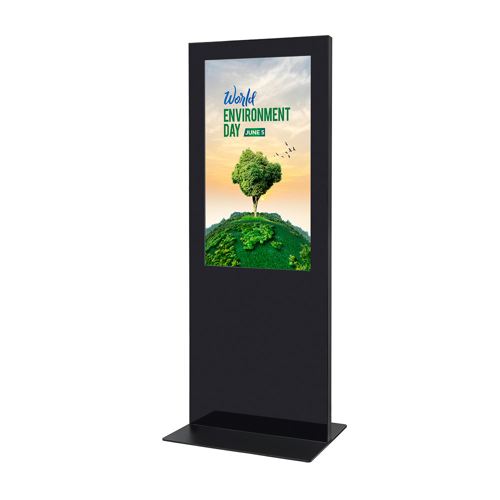 Digitale Infostele Slim Schwarz 50" mit Samsung-Bildschirm