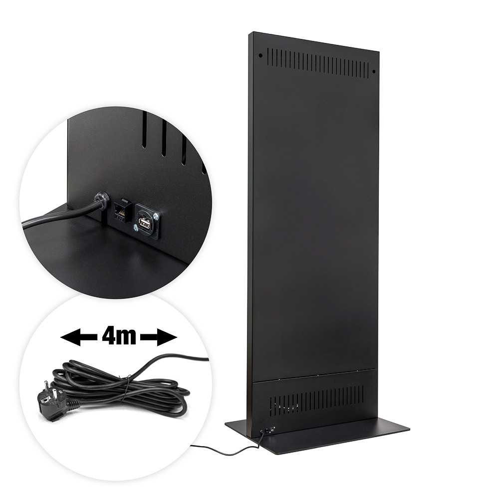Digitale Infostele Slim Schwarz 50" mit Samsung-Bildschirm – Bild 9