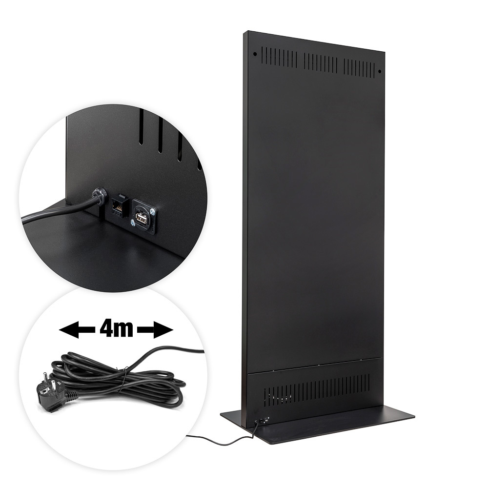 Digitale Infostele Slim Schwarz 55" mit Samsung-Bildschirm – Bild 9