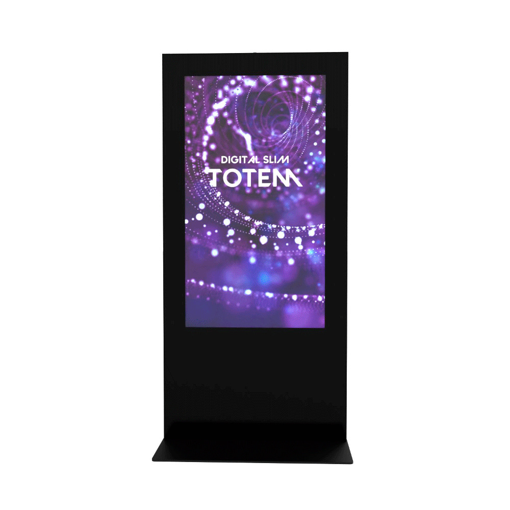 Digitale Infostele Slim Schwarz Mit 65" Samsung-Bildschirm und Touch-Folie – Bild 2