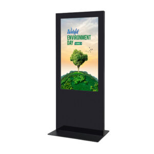 Digitale Infostele Slim Schwarz 65" mit Samsung-Bildschirm