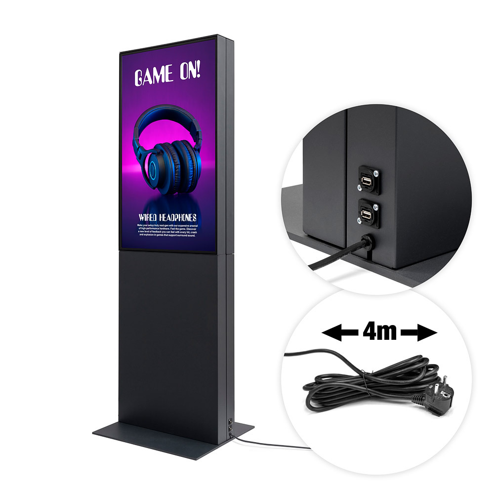 Digitale Smart Line Infostele doppelseitig 43" mit Samsung-Bildschirm – Bild 5