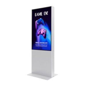 Digitale Smart Line Infostele doppelseitig 50" mit Samsung-Bildschirm Weiß