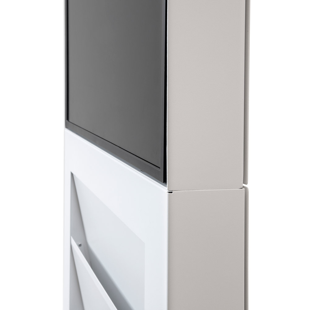 Smart Line Digitale Infostele Regal 6 x A4 Mit 43" Samsung-Bildschirm Und Touchscreen Weiß – Bild 7