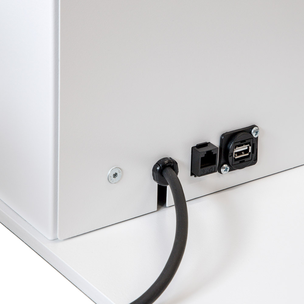 Smart Line Digitale Infostele Regal 6 x A4 Mit 43" Samsung-Bildschirm Weiß – Bild 9