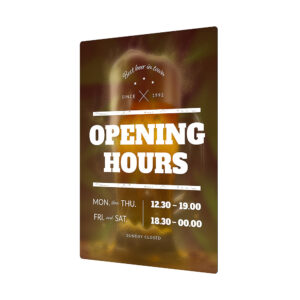 Outdoor Wandschild 100 x 140 cm BOND 3 mm