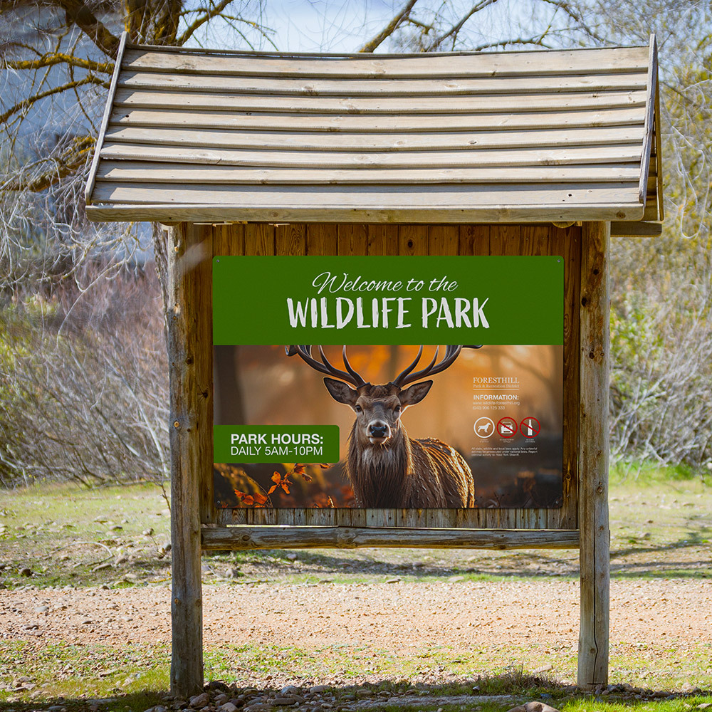 Outdoor Wandschild 100 x 140 cm BOND 3 mm – Bild 9