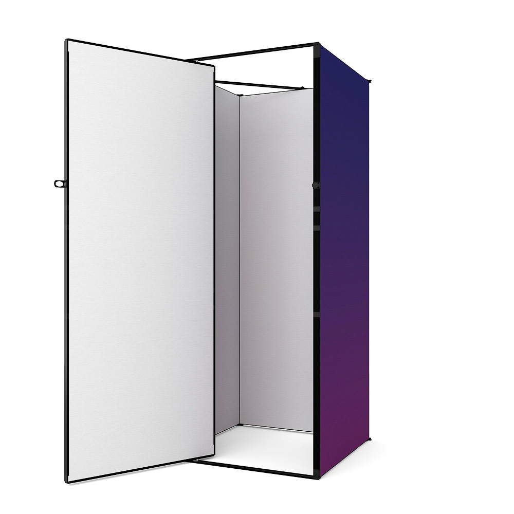 FlexFrame Stauraum Set 100 x 250 cm Schwarz (inkl. Extension Set 50 cm) – Bild 3