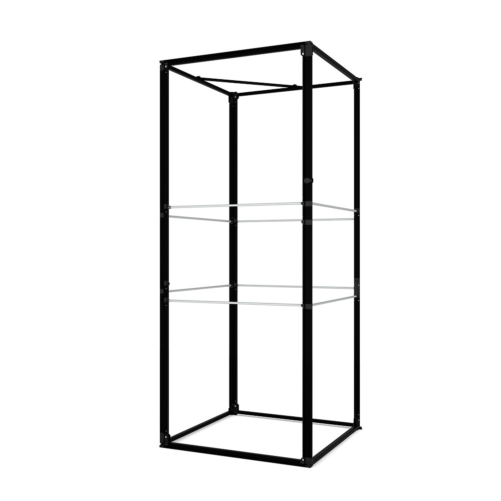 FlexFrame Stauraum Set 100 x 250 cm Schwarz (inkl. Extension Set 50 cm) – Bild 5