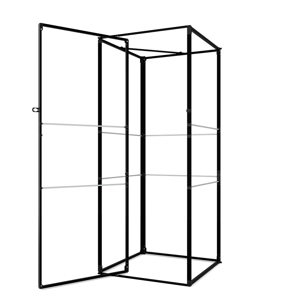 FlexFrame Stauraum Set 100 x 250 cm Schwarz (inkl. Extension Set 50 cm) – Bild 6