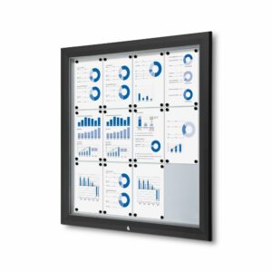 Schaukasten Außen Premium 12xA4 RAL 9005