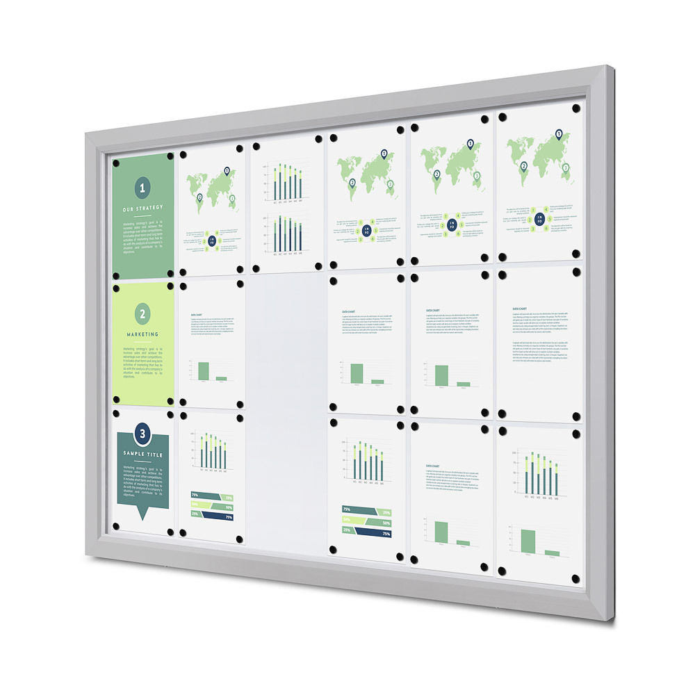 Abschließbarer Schaukasten Outdoor Slim 18 x A4